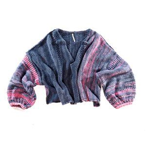 Free People Cropped Loose Knit Sweater